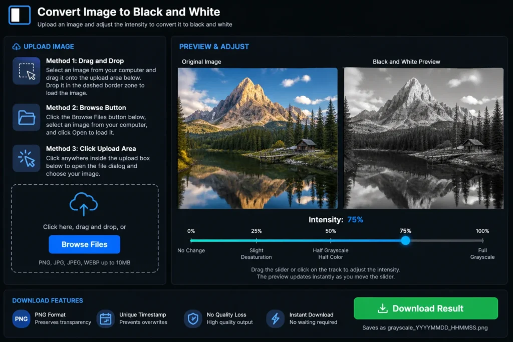 image to black 